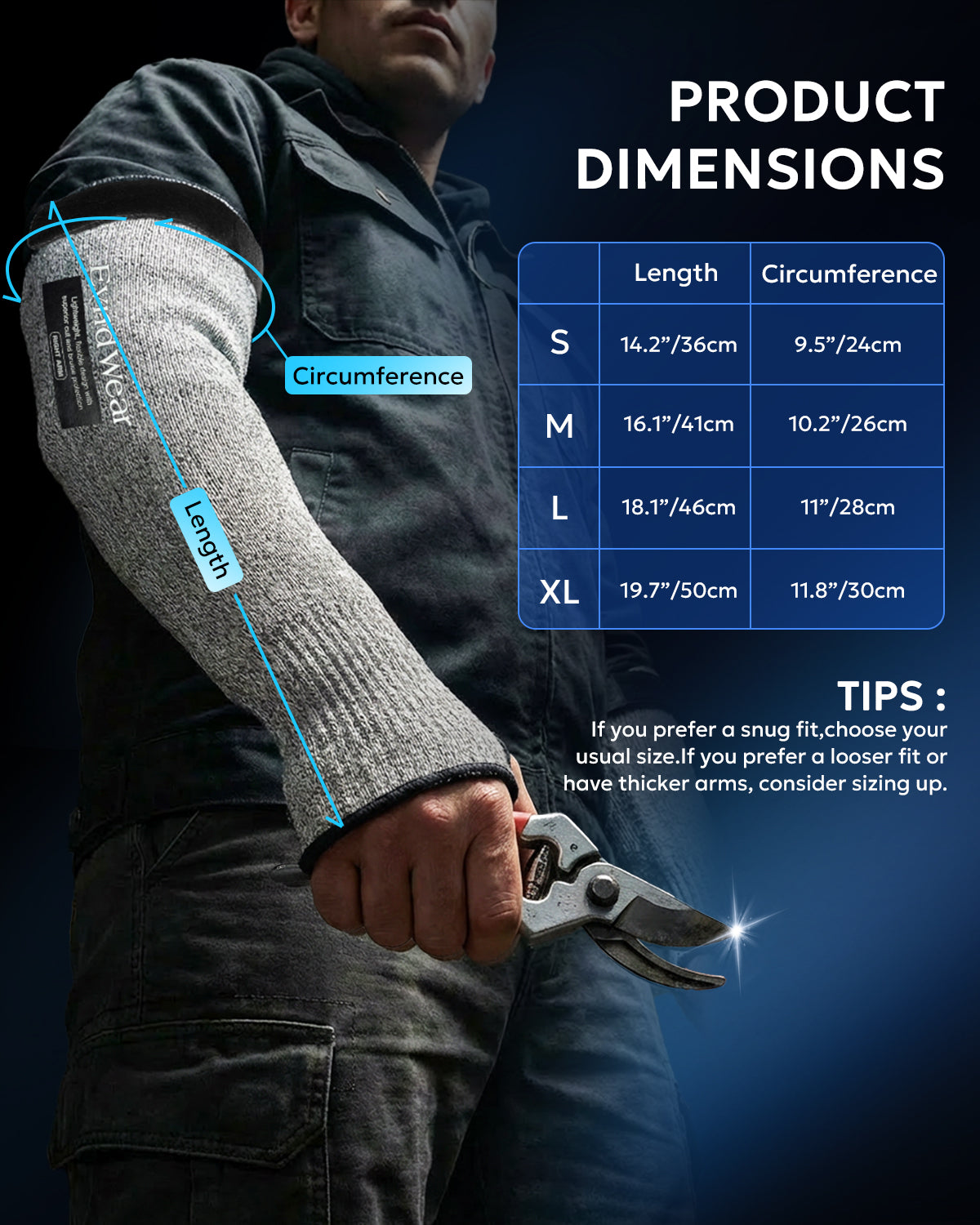 Evridwear Cut Resistant Protective Sleeves