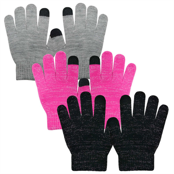 3 Pairs Kids Touchscreen Gloves
