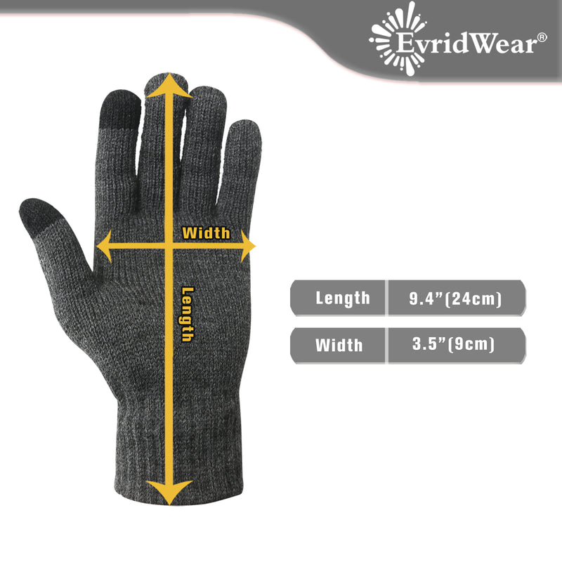 Men's Winter Touchscreen Gloves with Elastic Cuff