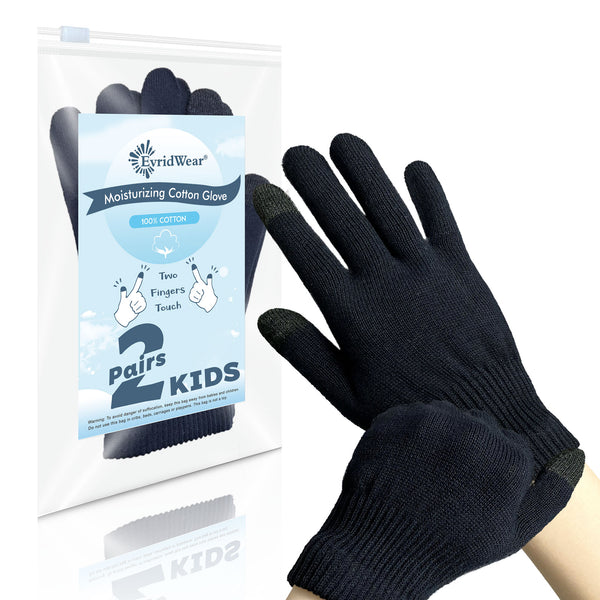 Kids Cotton Moisturizing 2 Pairs Gloves