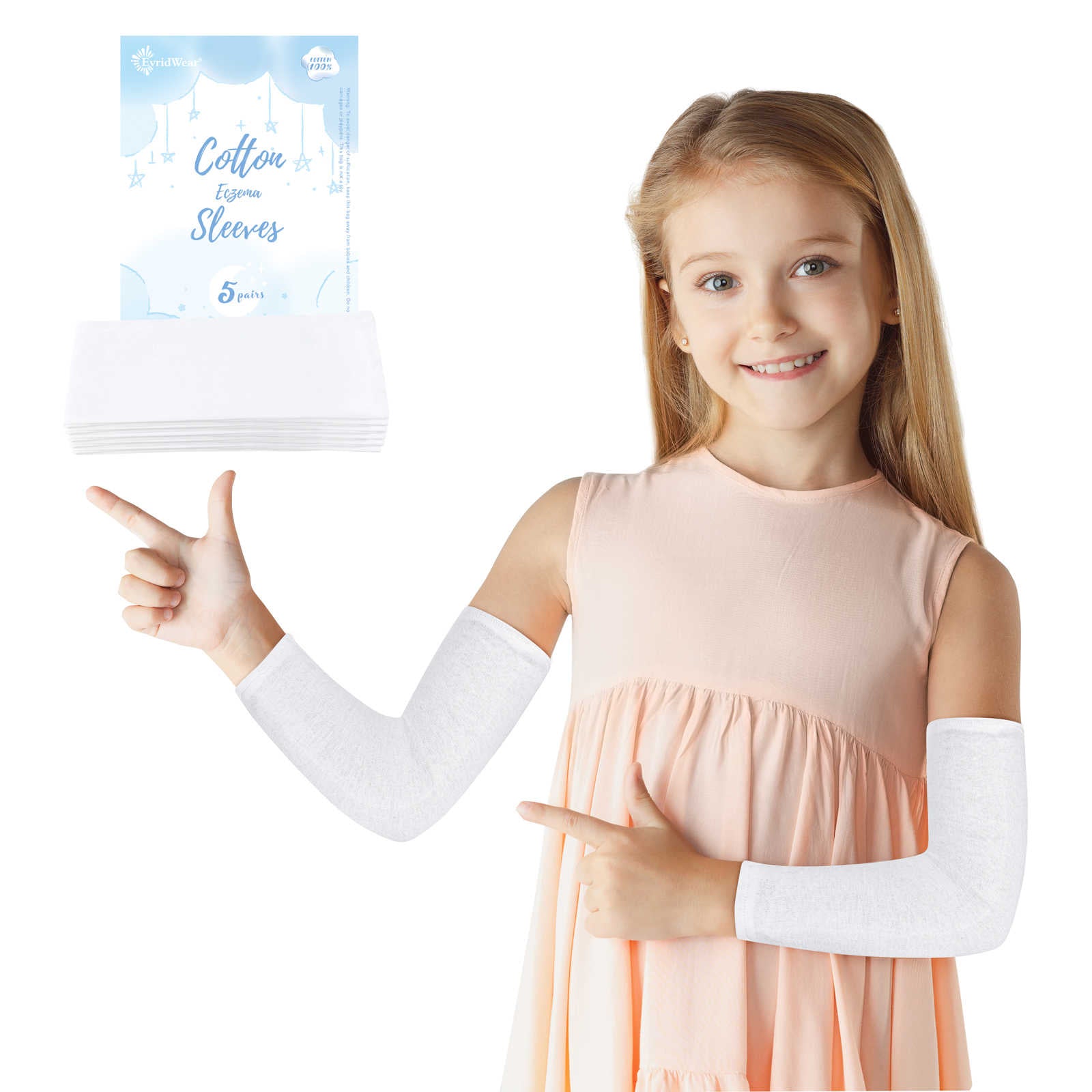 Kids Cotton Eczema 5 Pairs Sleeves