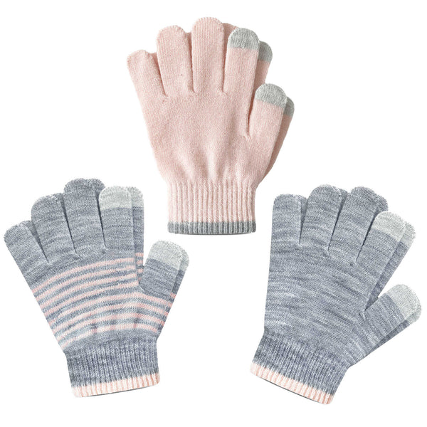 3 Pairs Kids Touchscreen Gloves