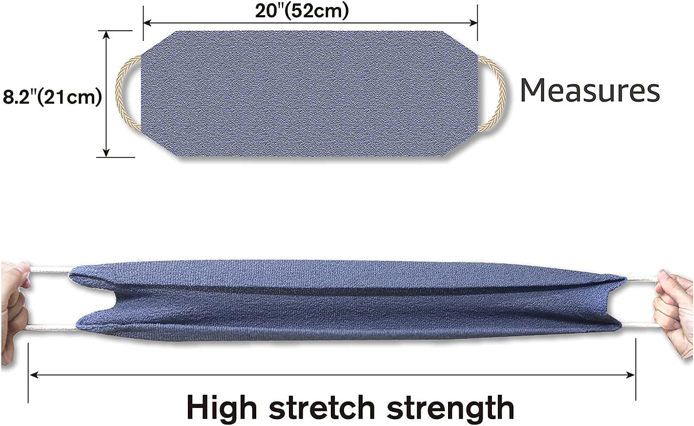 Exfoliation Back Scrubber with Handles (Back Scrubber + Heavy Gloves)