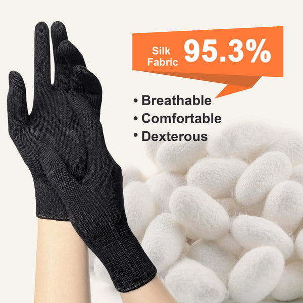 Silk Knit Full Finger Gloves