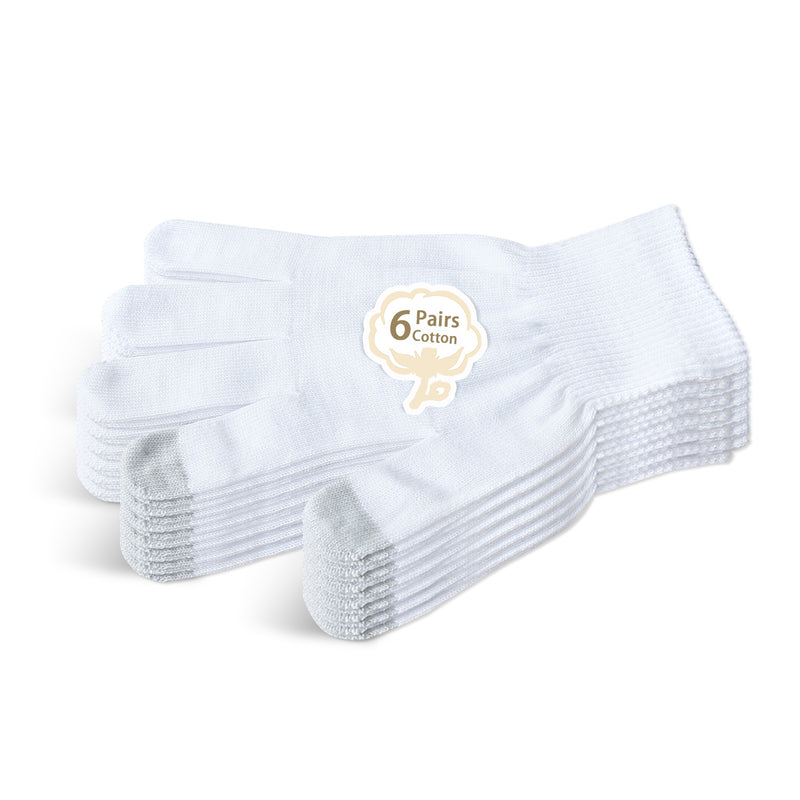 6 Pairs Moisturizing Touchscreen Cotton Gloves