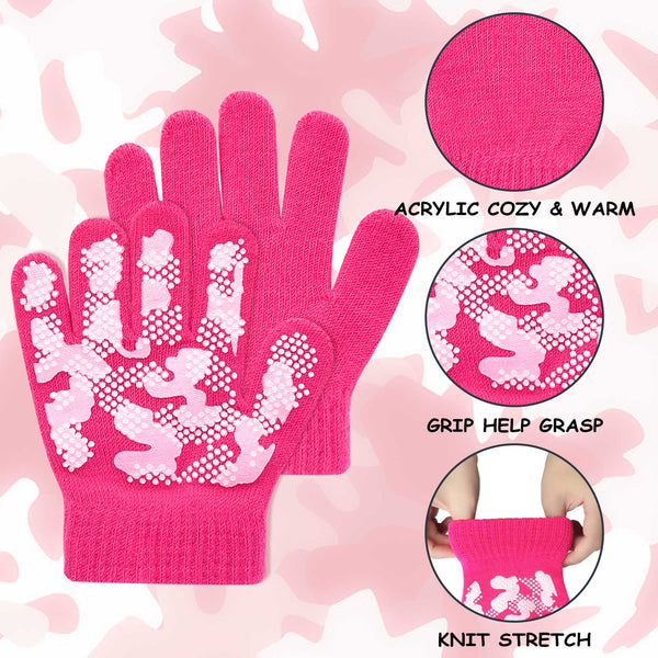 Kids 2 Pairs Gloves and 1 Hat Set