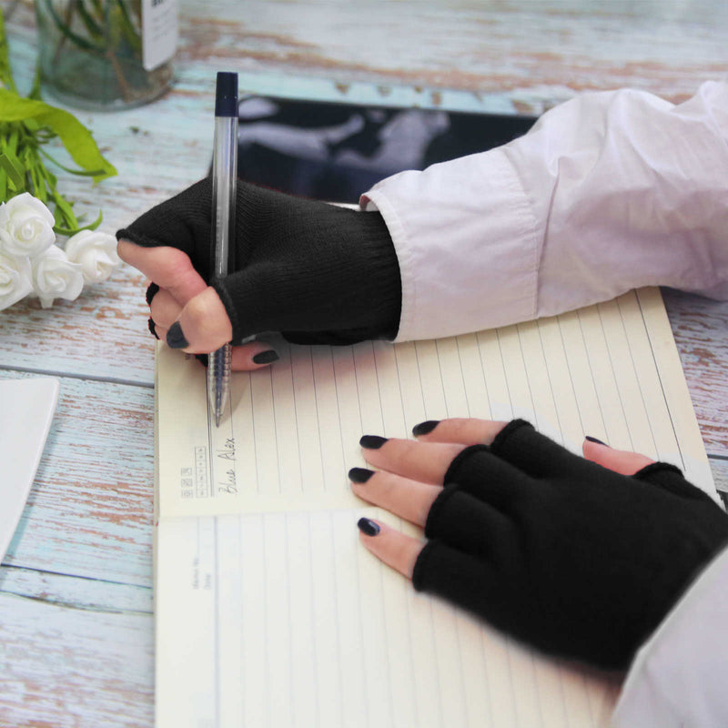 Merino Wool Fingerless Touchscreen Gloves