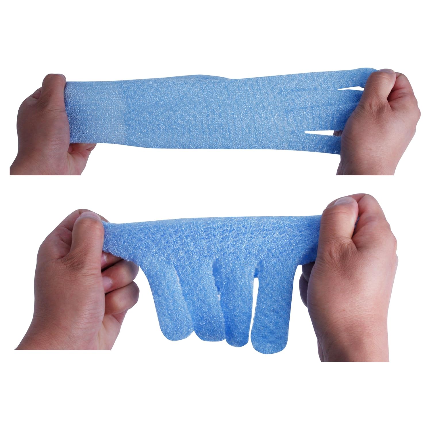 Dual Texture Exfoliating Gloves with Hanging Loop (3 Pairs)