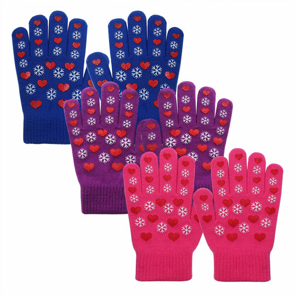 3 Pairs Kids Gripper Gloves