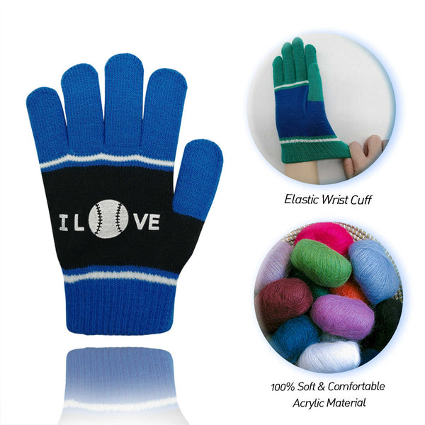 3 Pairs Kids Ball Gripper Gloves