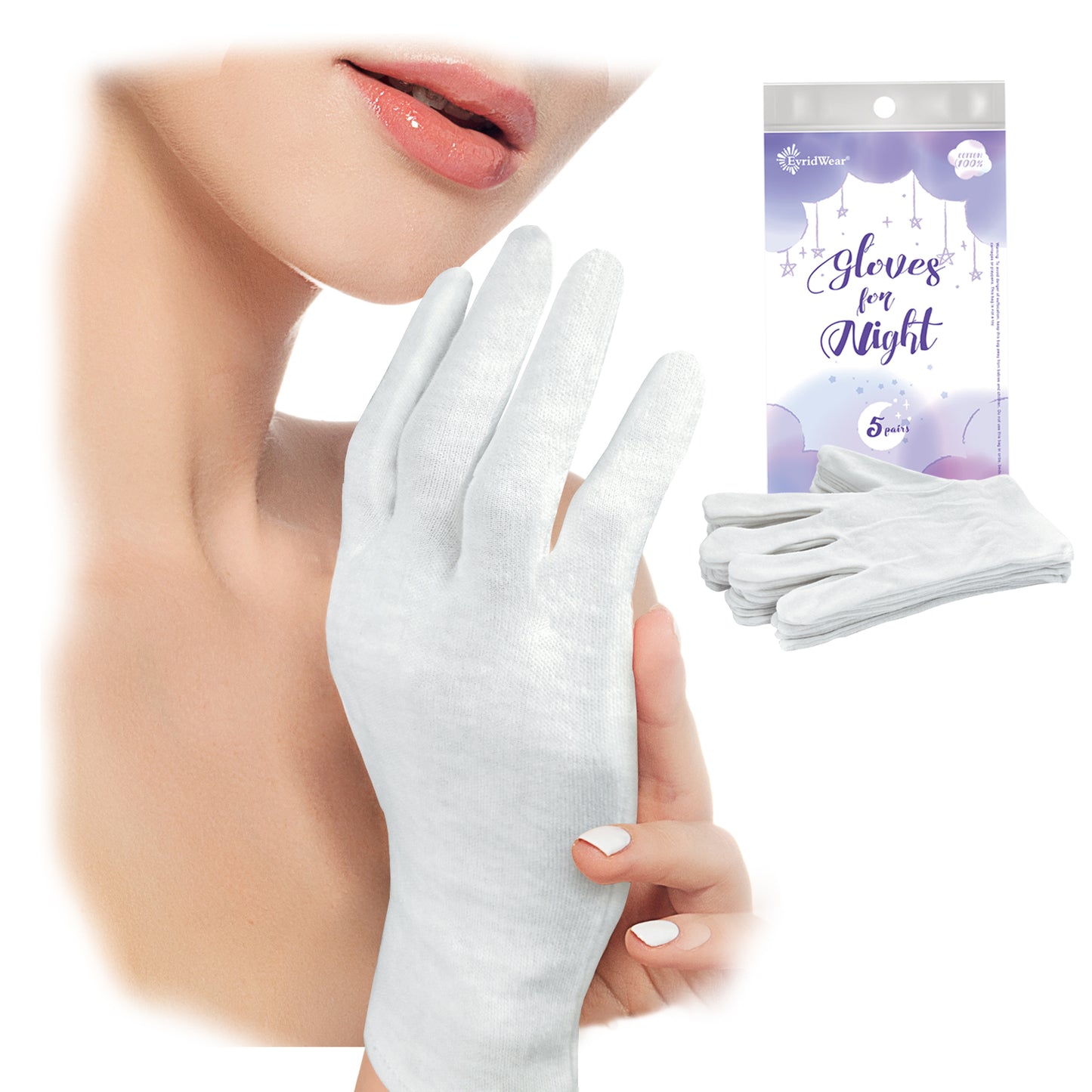5 Pairs Coin Gloves for Serving Archival Cleaning Jewelry Silver Inspection