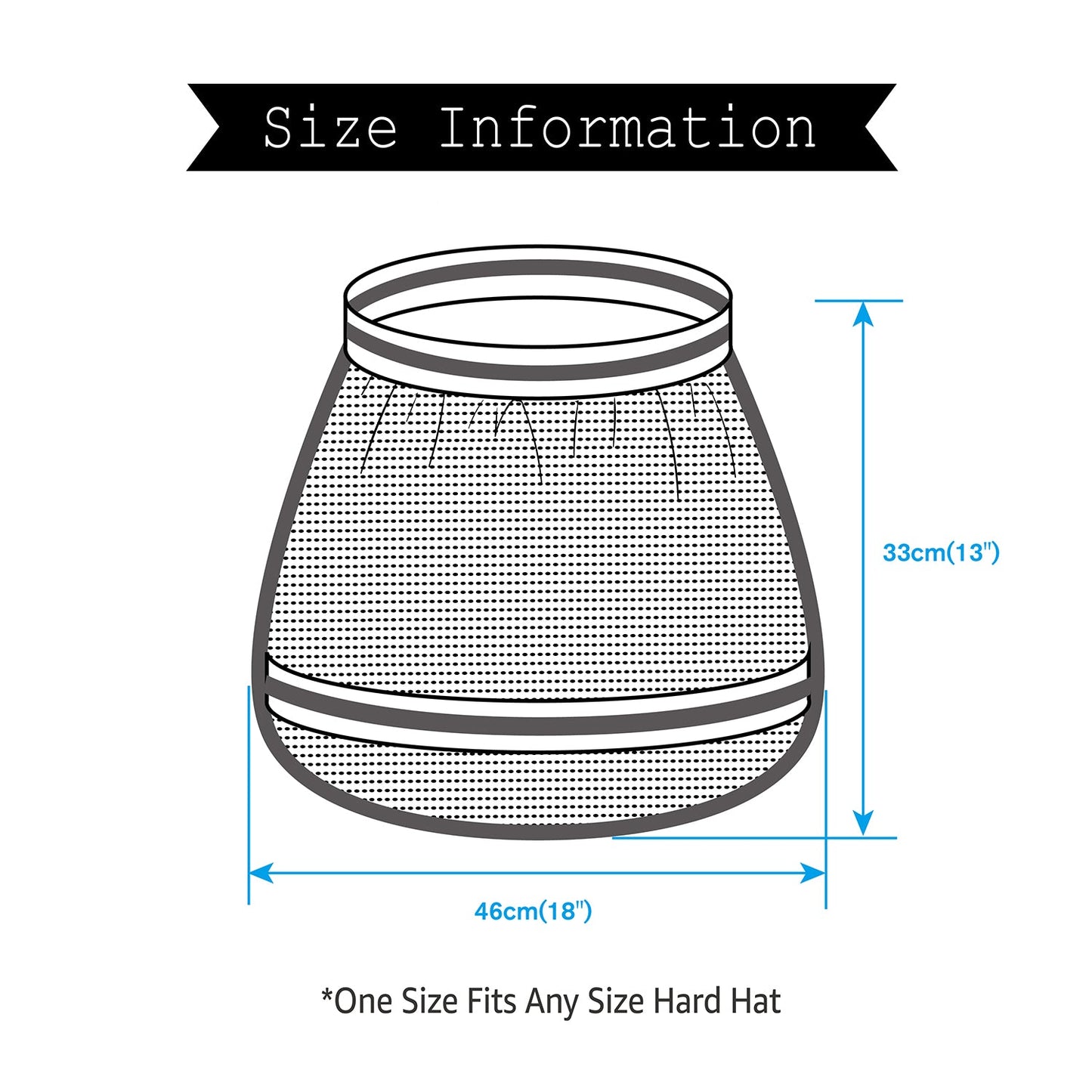 FJDZ Safety Hard Hat Sun Shade Shield for Construction, Outdoor Activities, UV Protection