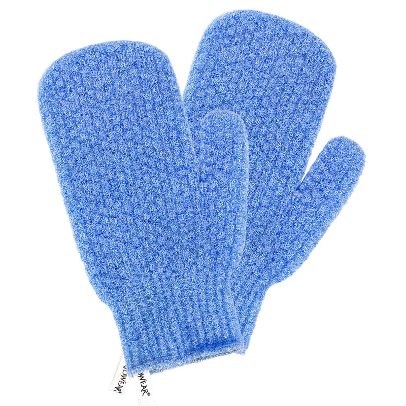 Exfoliating Bath Mittens Blue Collection