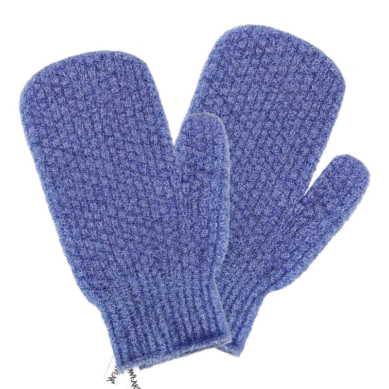 Exfoliating Bath Mittens Blue Collection