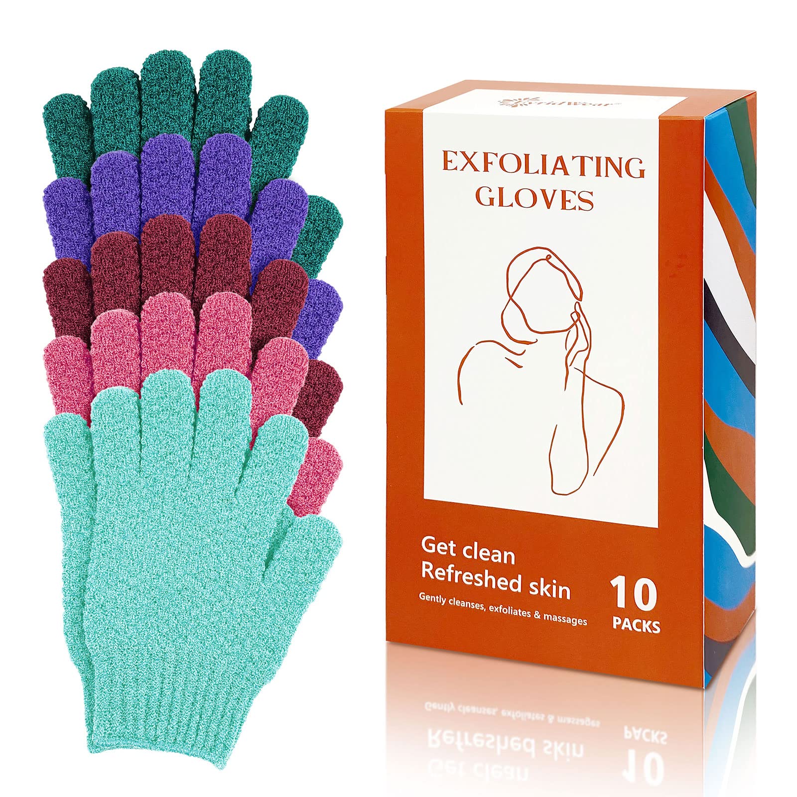 5 Pairs Gift Set Exfoliation Gloves