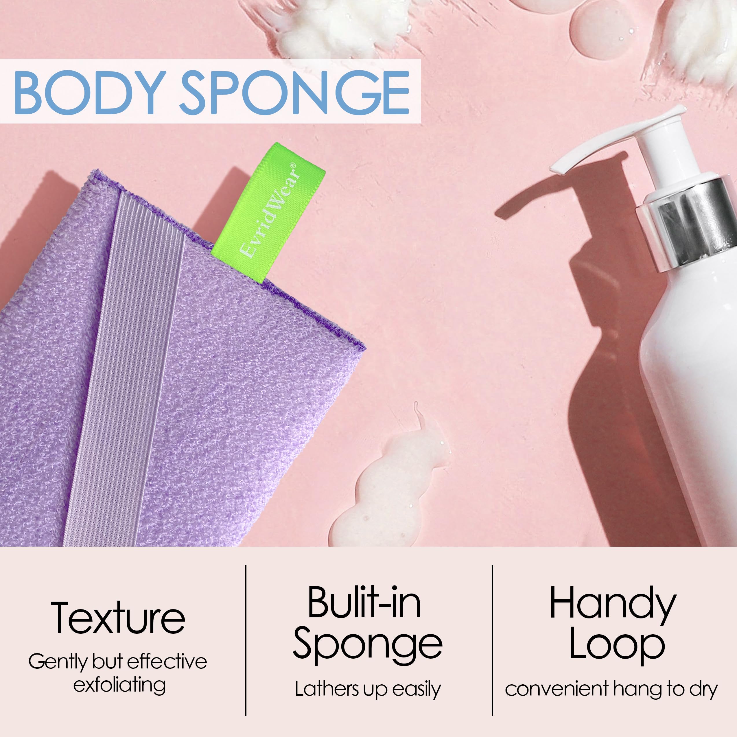 Exfoliation Bath Sponge, 3 Pack