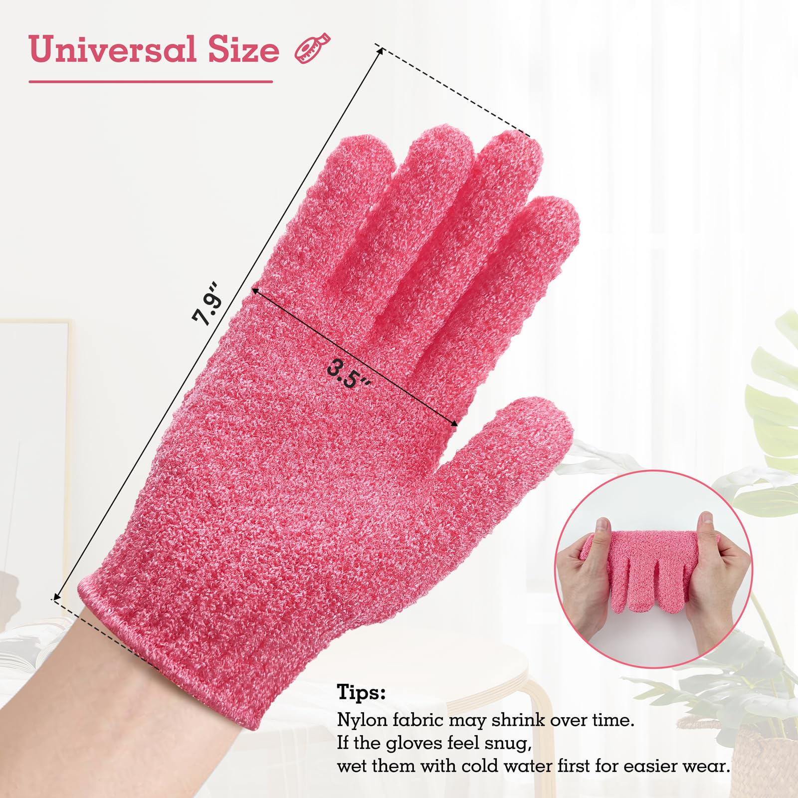 3 Pairs Exfoliation Gloves Same Level