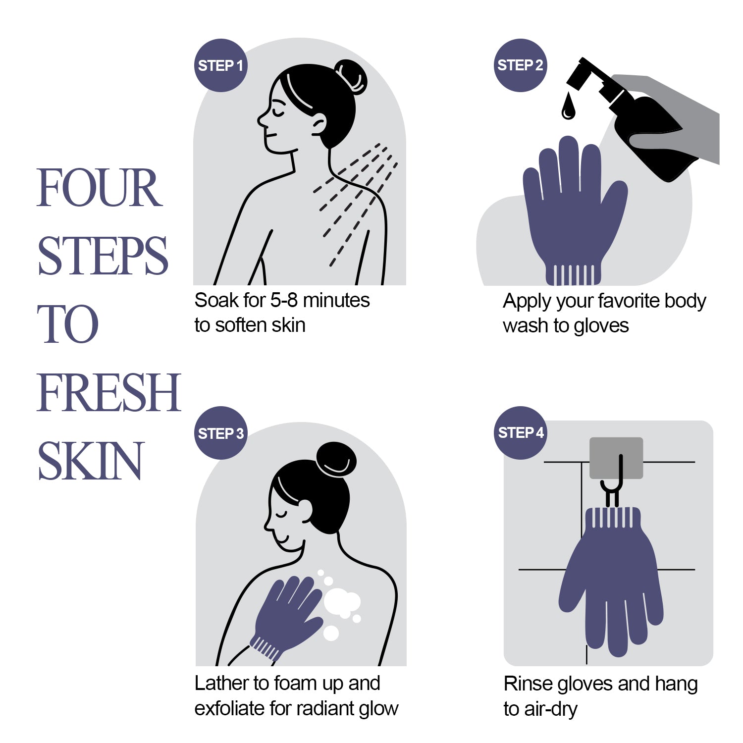 1 Pair Exfoliation Gloves