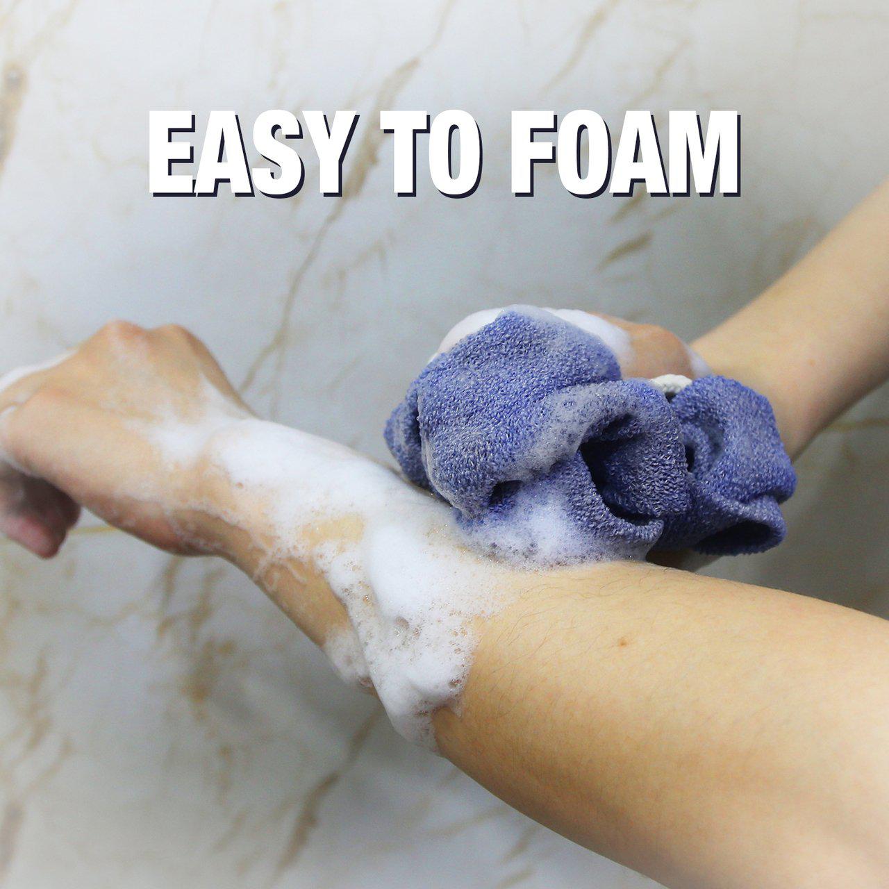 EvridWear Exfoliating Back Scrubber with Handles two sides for Body Shower Deep Cleans Skin Massages One Size-EvridWearUS