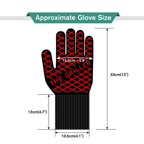 The Griller BBQ Apron and BBQ Gloves Kit