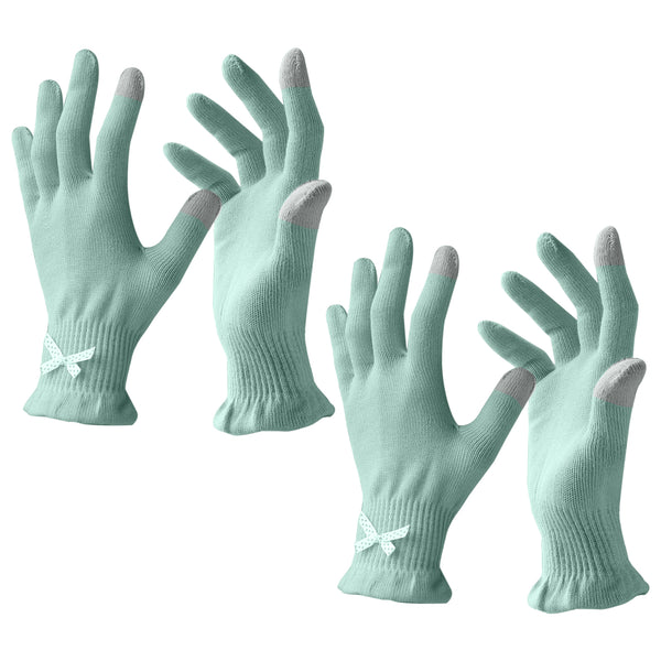 2 Pairs Moisturizing Touchscreen Cotton Gloves