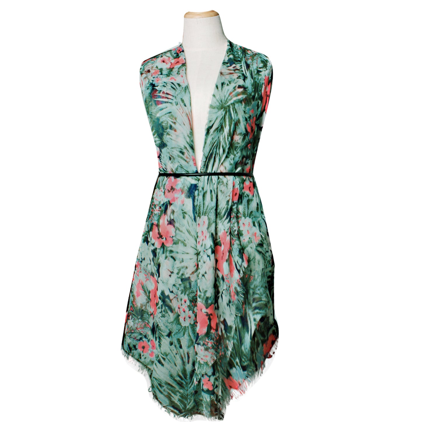 Women Lightweight Scarves Shawl Wraps with Floral Print for Spring Fall Holiday-EvridWearUS