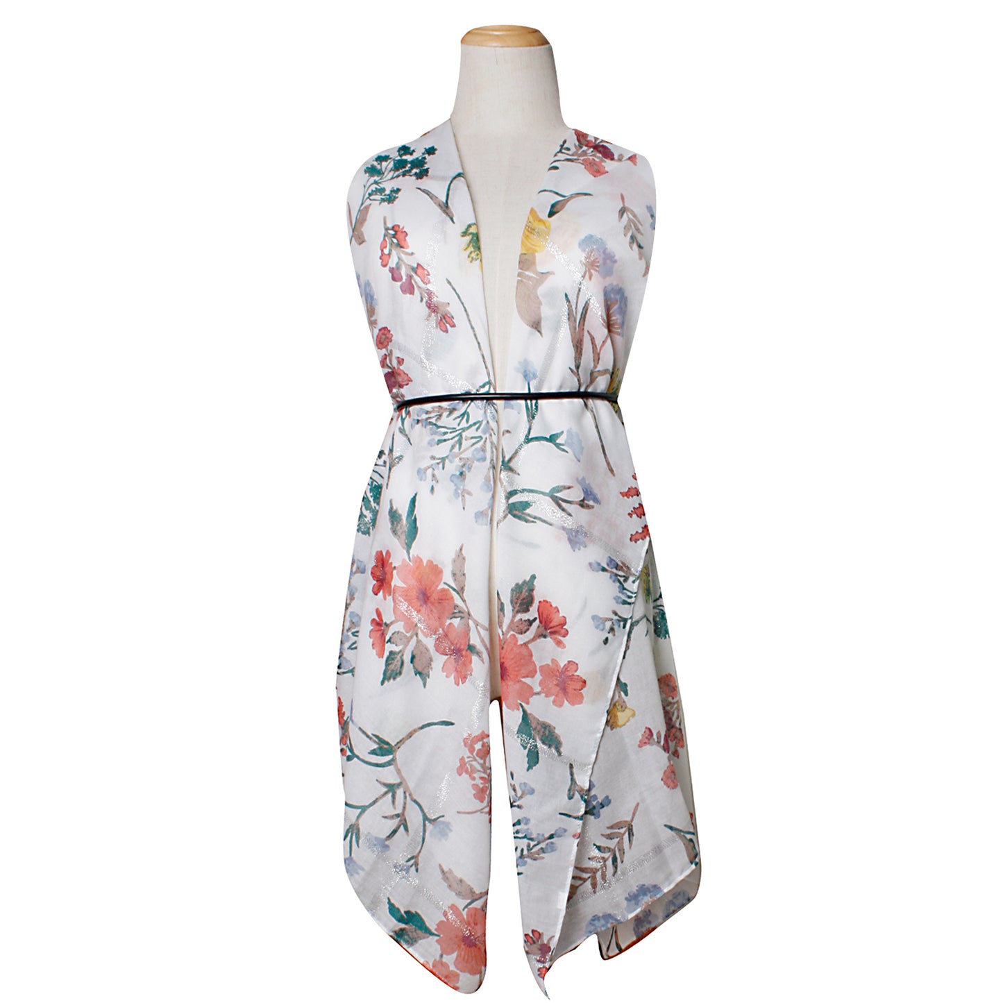 Women Lightweight Scarves Shawl Wraps with Floral Print for Spring Fall Holiday-EvridWearUS