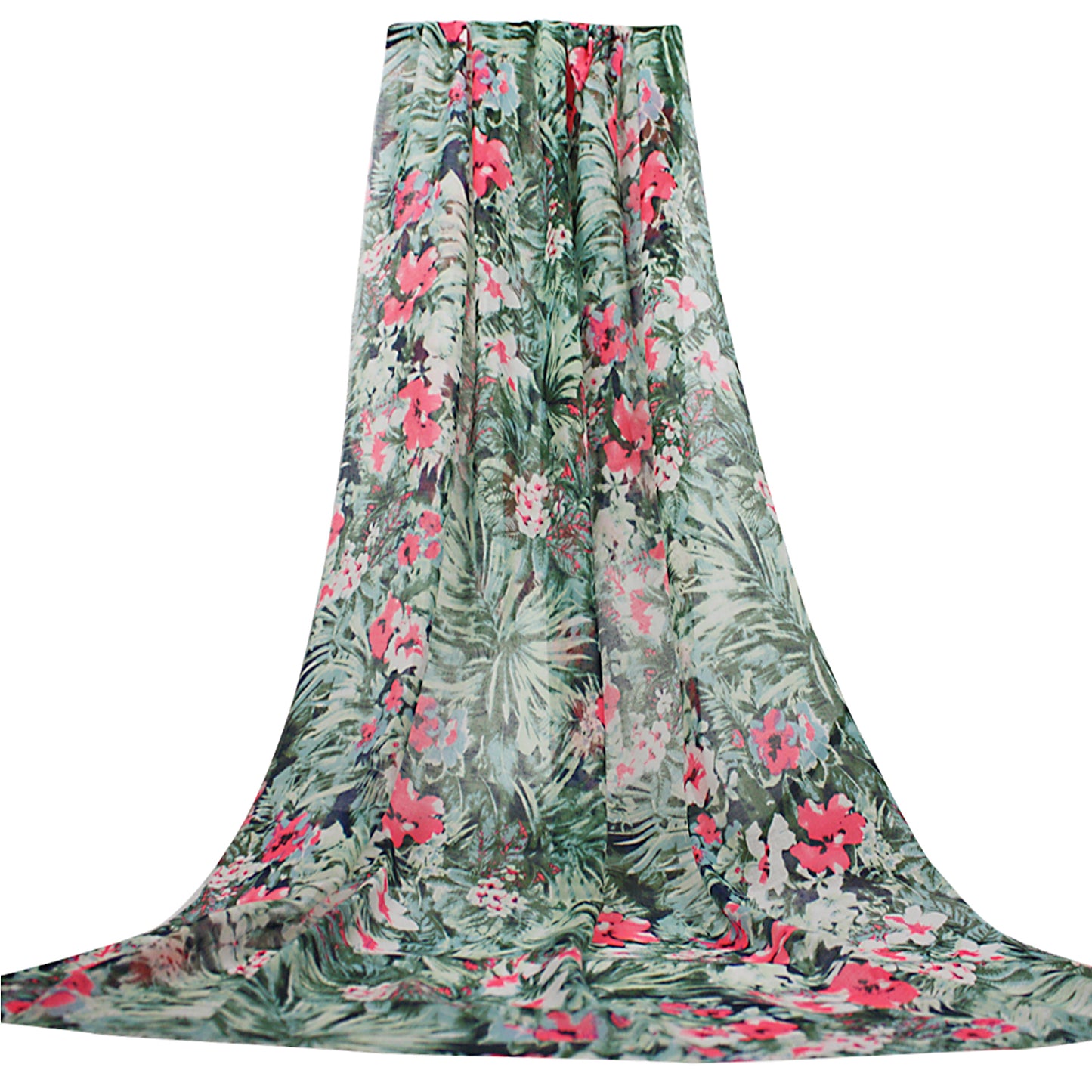 Women Lightweight Scarves Shawl Wraps with Floral Print for Spring Fall Holiday-EvridWearUS