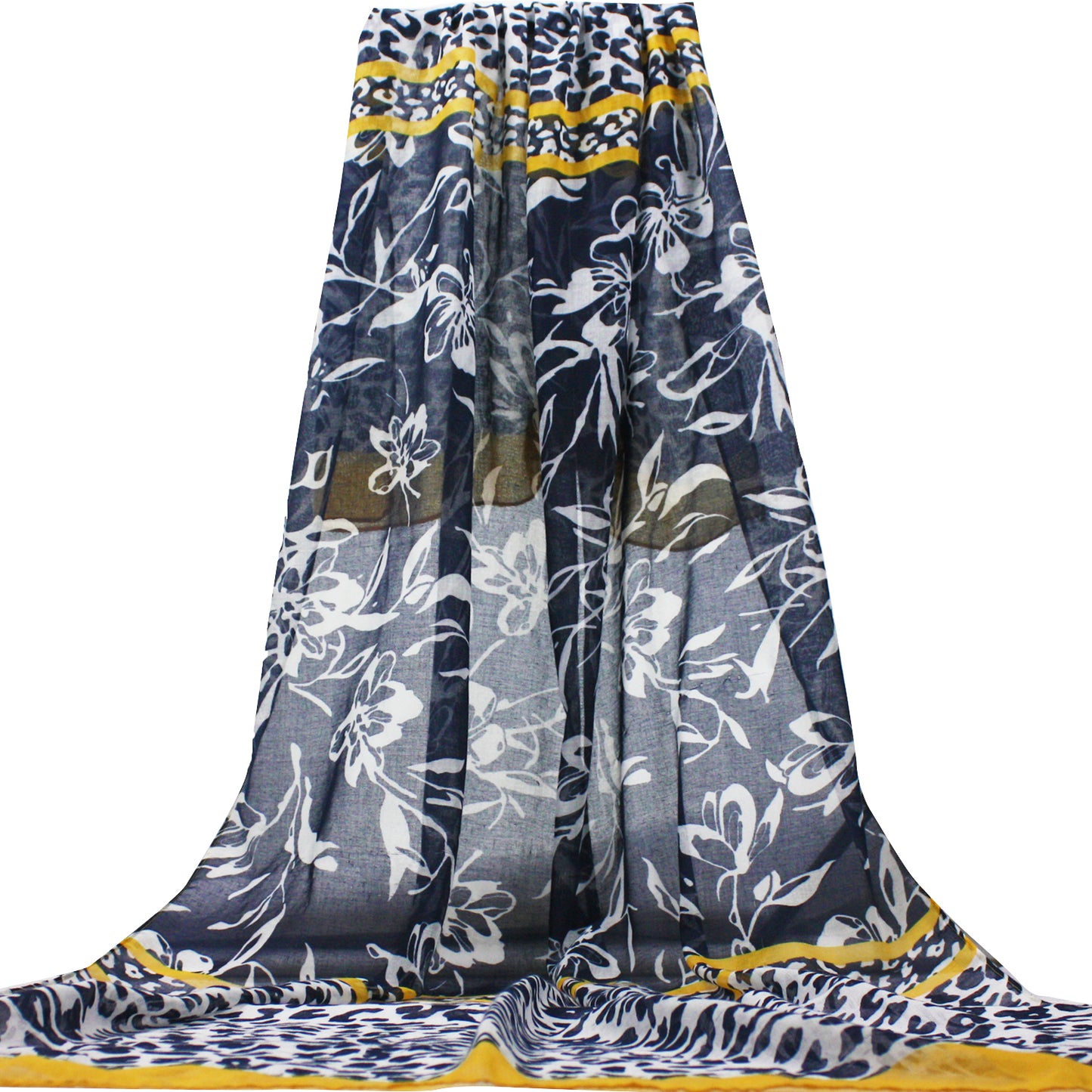 Women Lightweight Scarves Shawl Wraps with Floral Print for Spring Fall Holiday-EvridWearUS