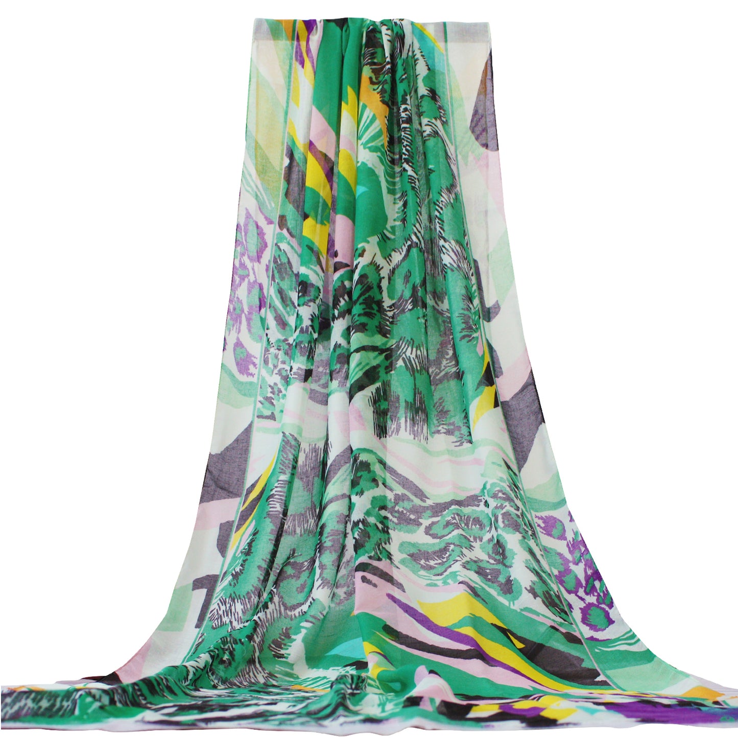 Women Lightweight Scarves Shawl Wraps with Floral Print for Spring Fall Holiday-EvridWearUS