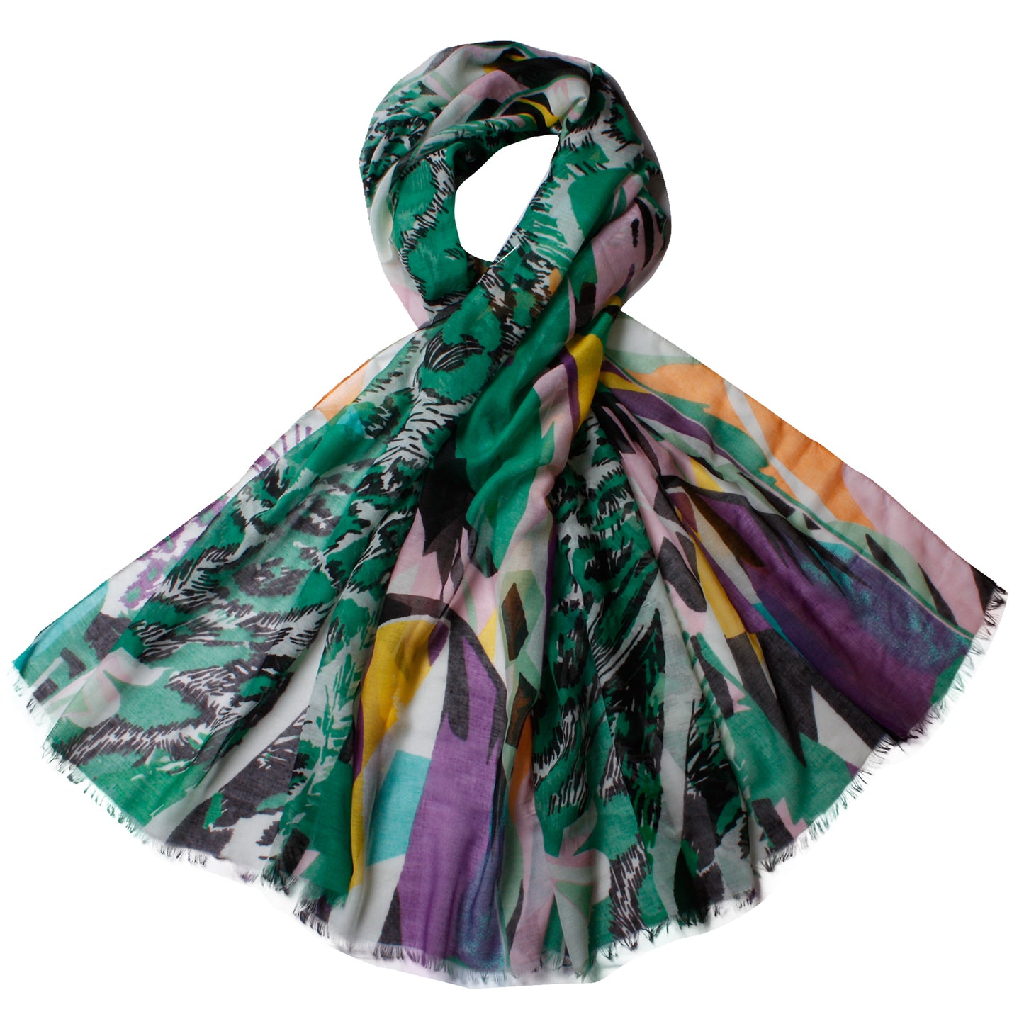 Women Lightweight Scarves Shawl Wraps with Floral Print for Spring Fall Holiday-EvridWearUS