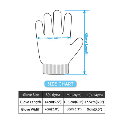 EvridWear 3 Pairs Boys Girls Magic Stretch Gripper Gloves (Pattern2: Camo)