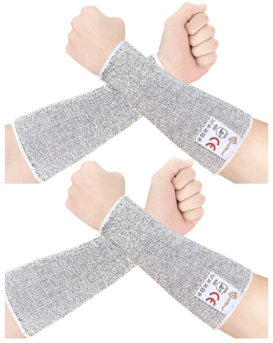 EvridWear 2 Pairs Arm Protection Sleeves, Level 5 Cut Resistant Sleeve Arm Protectors for Thin Skin, Work, Biting