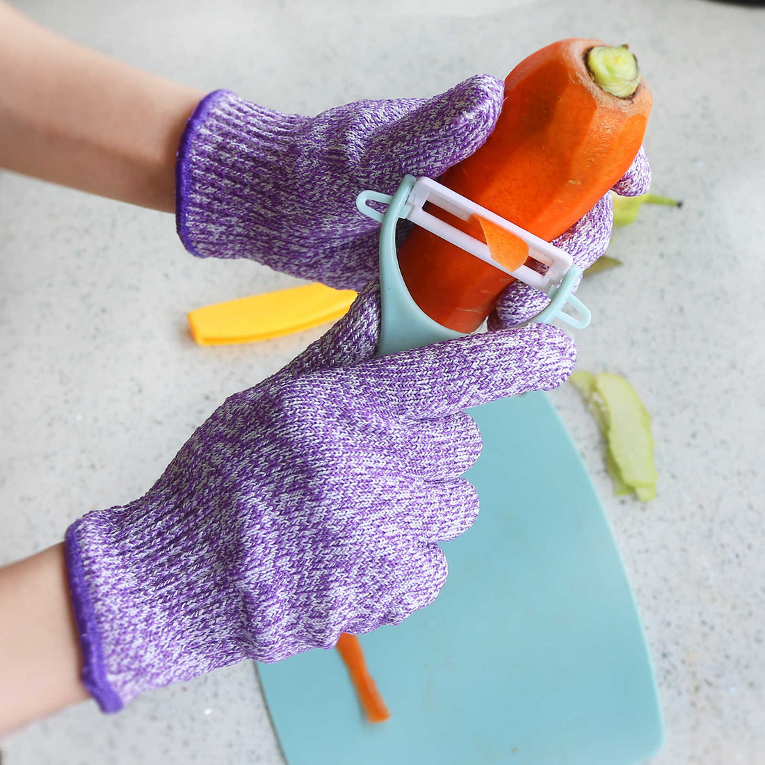 EvridWear 1 Pair Cut Resistant Gloves (Purple)