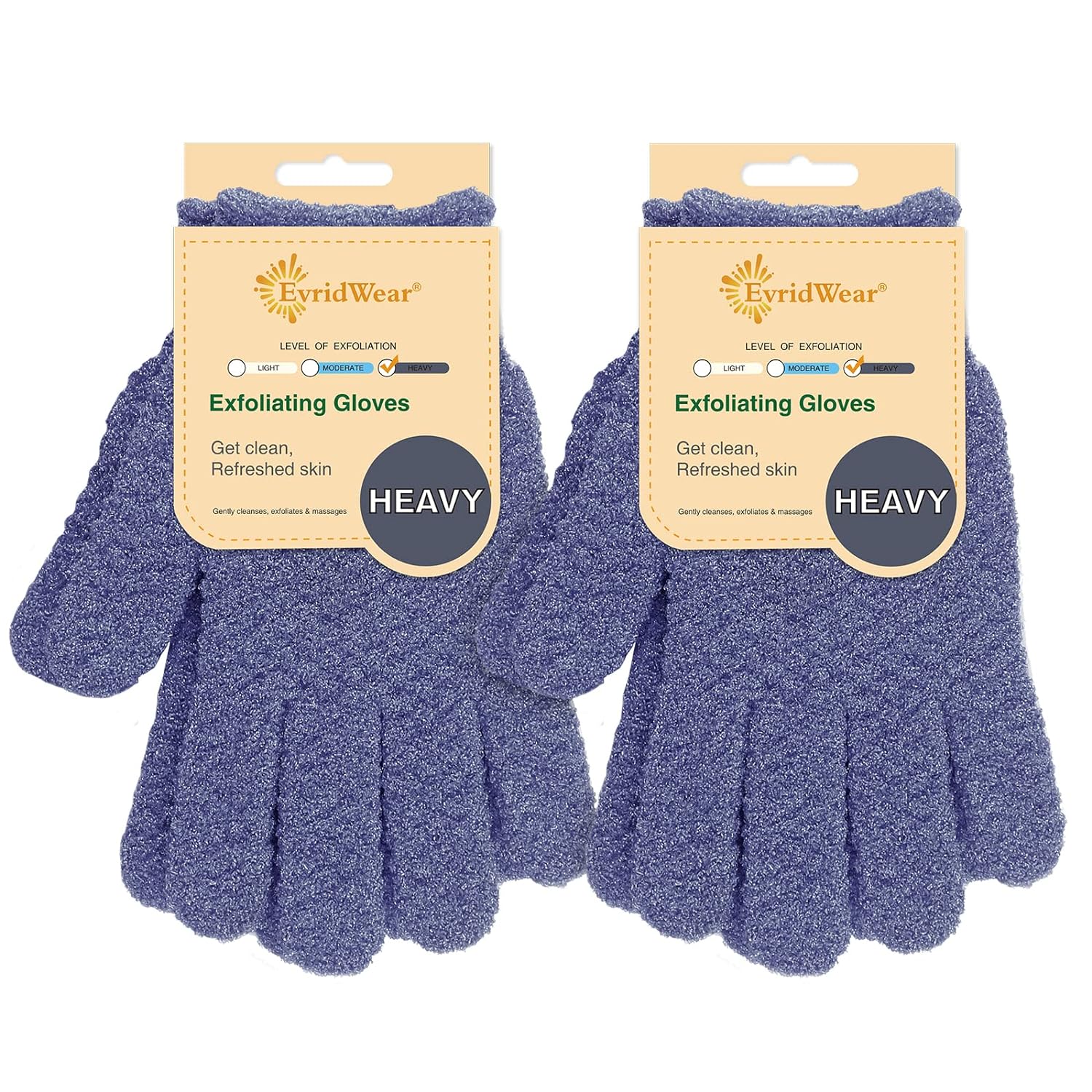 Dark Blue Heavy Exfoliating Bath Gloves