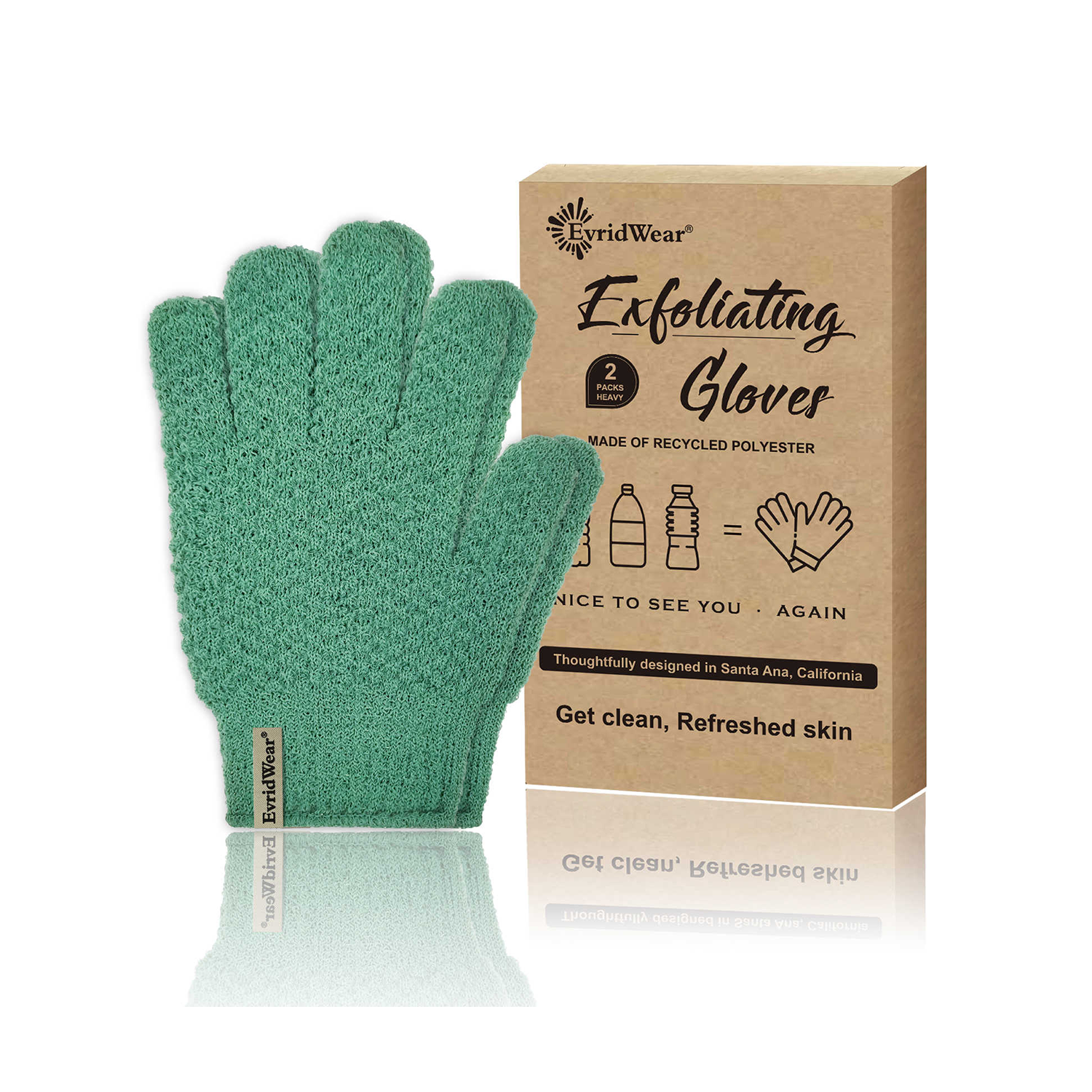 Green Exfoliating Bath Gloves