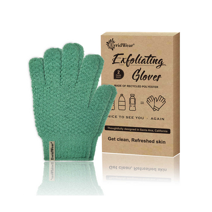 Green Exfoliating Bath Gloves