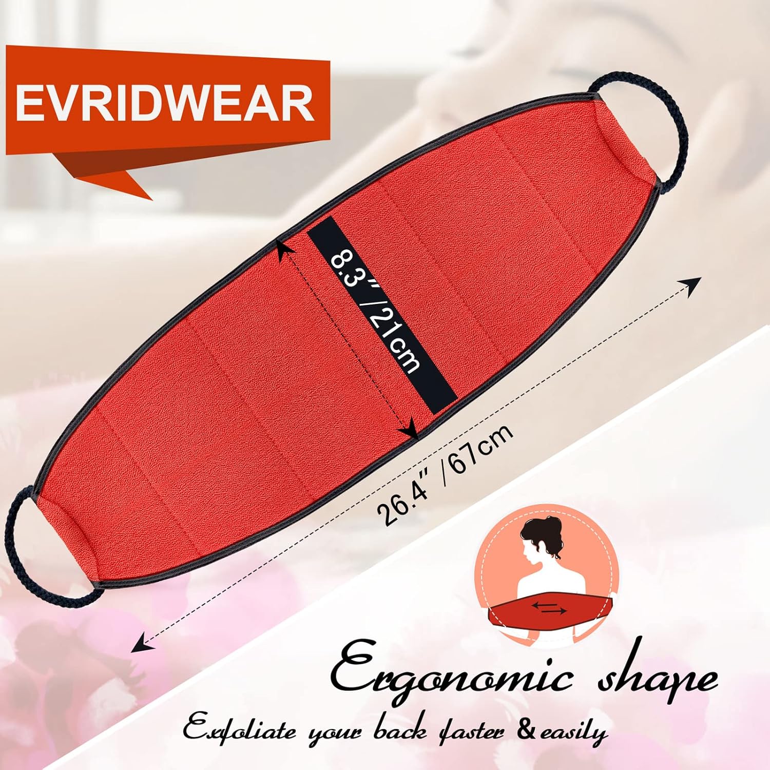 Evridwear Exfoliating Body Scrubber with Handles (Moderate)