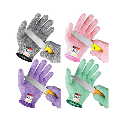 4 Pairs Kids Cut Resistant Gloves