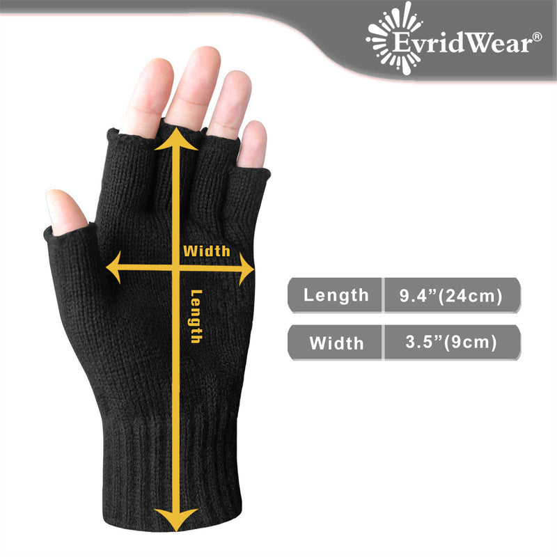 3 Pairs Winter Fingerless Gloves