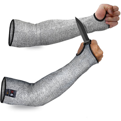 EvridWear 1 Pair Cut Resistant Sleeves for Arm Work Protection (With Thumb Hole)