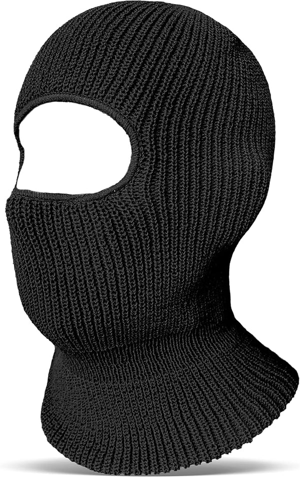 EvridWear Winter Balaclava - Knit Full Face Mask for Men & Women (Black)