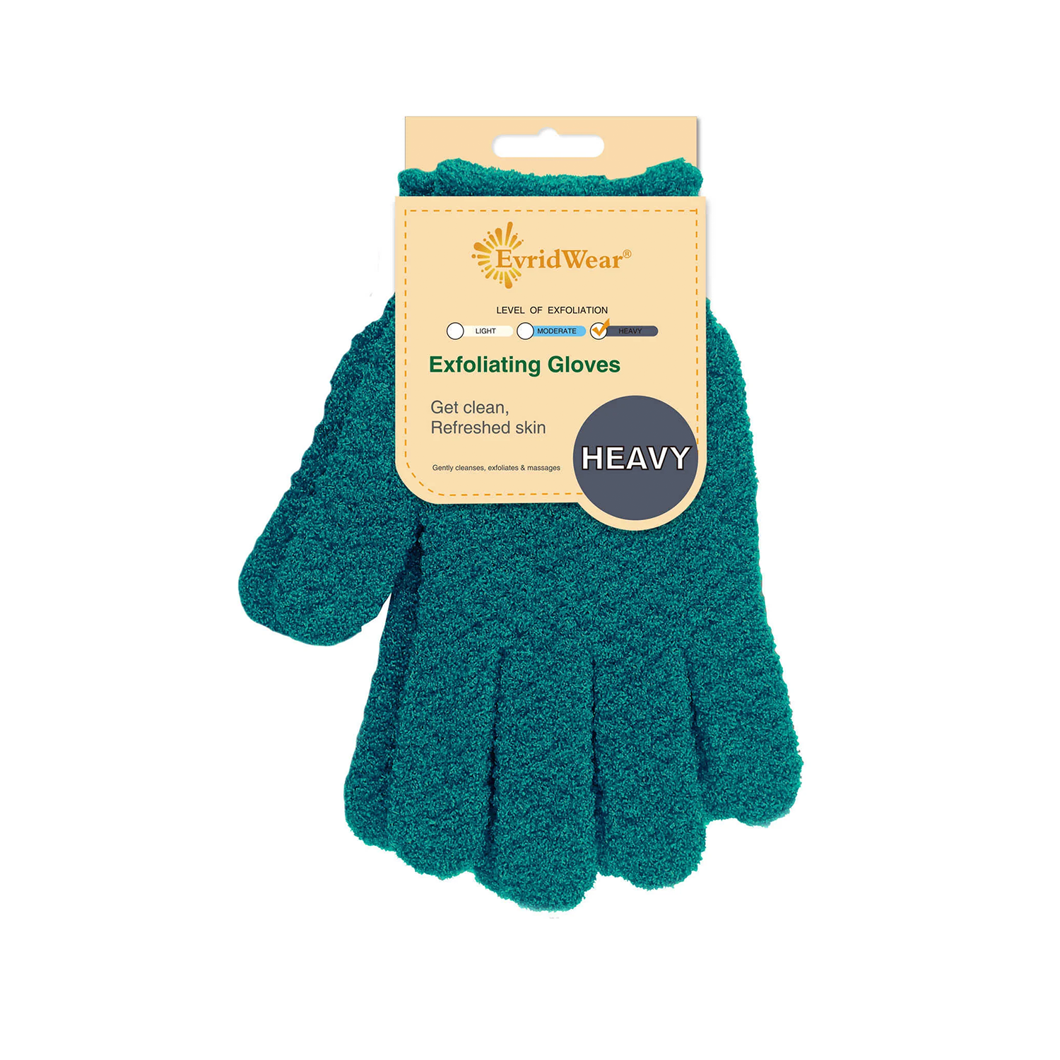 Lake Blue Exfoliating Bath Gloves