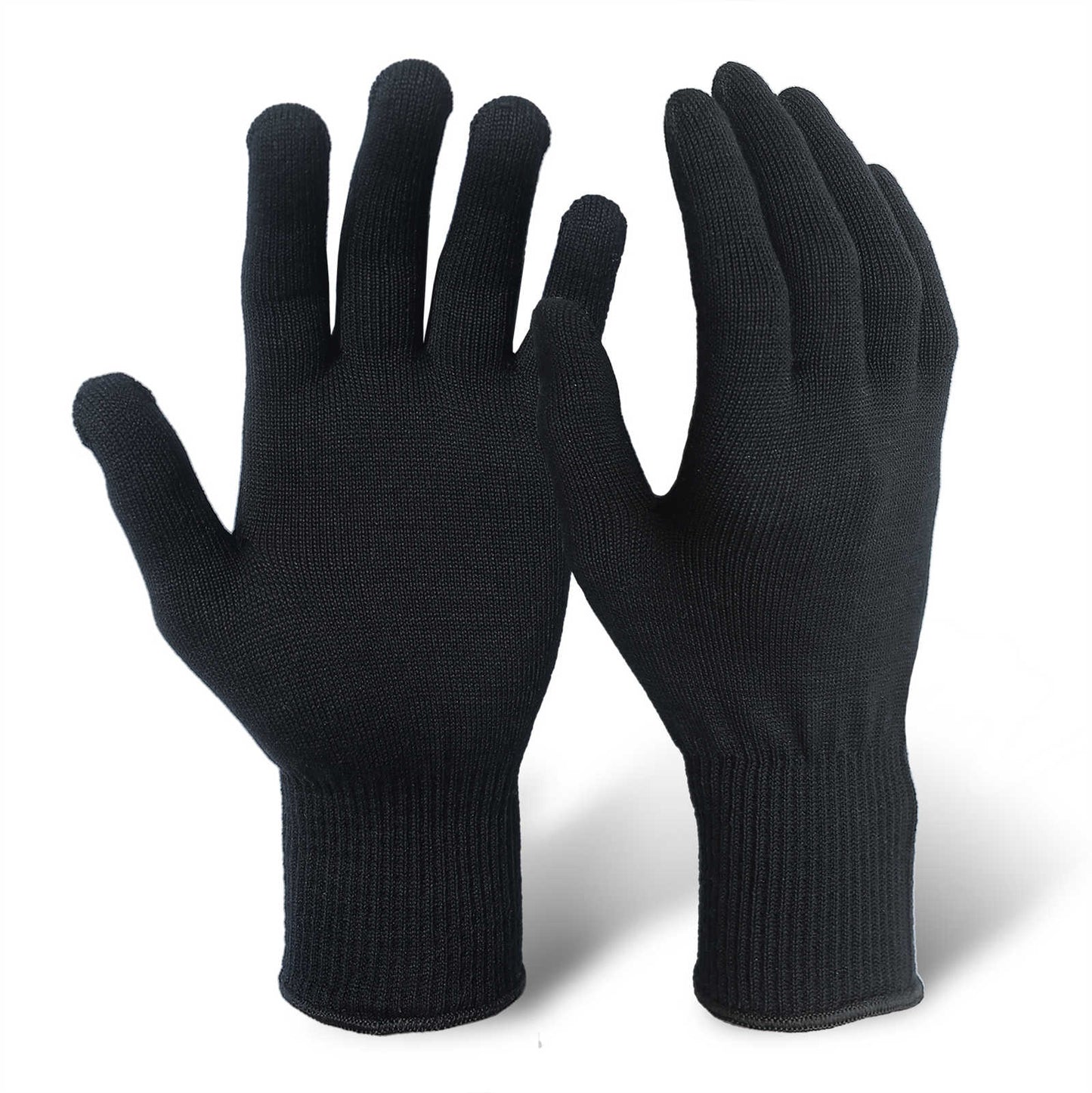 EvridWear 1 Pair Silk Knit Full Finger Gloves ECO-Friend Liner Anti-UV Hypoallergenic