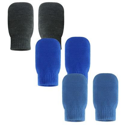 EvridWear 3 Pairs Infant Toddler Warm Stretch Knitted Mittens (12 - 24 Months)