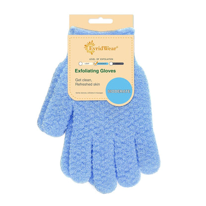 Light Blue Exfoliating Bath Gloves