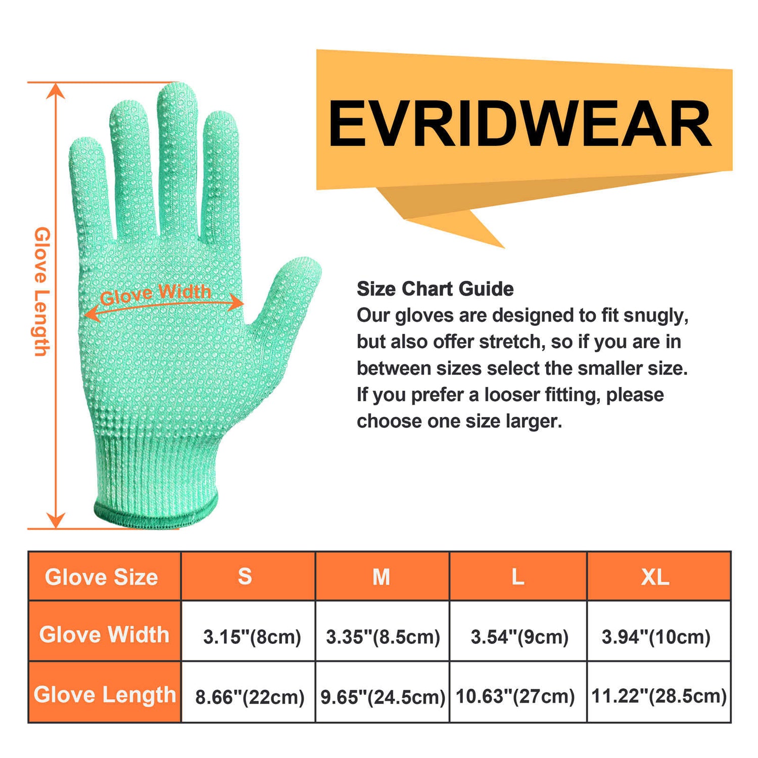 EvridWear 1 Pair Cut Resistant Gloves (Green)