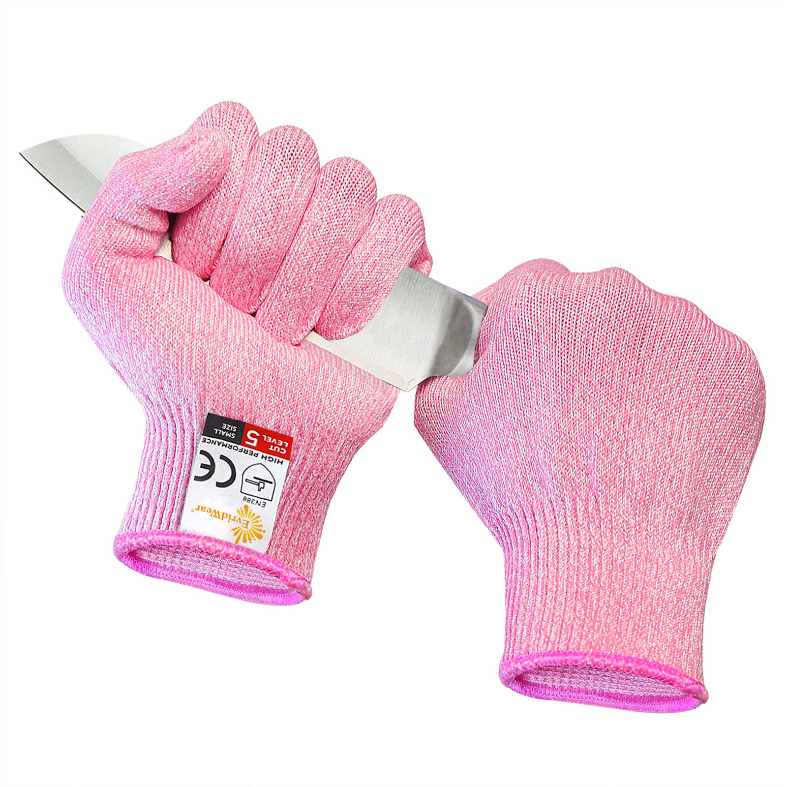 EvridWear 1 Pair Cut Resistant Gloves (Pink)