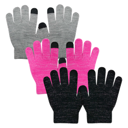 3 Pairs Kids Touchscreen Gloves