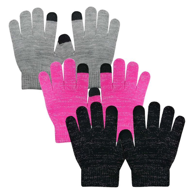 3 Pairs Kids Touchscreen Gloves